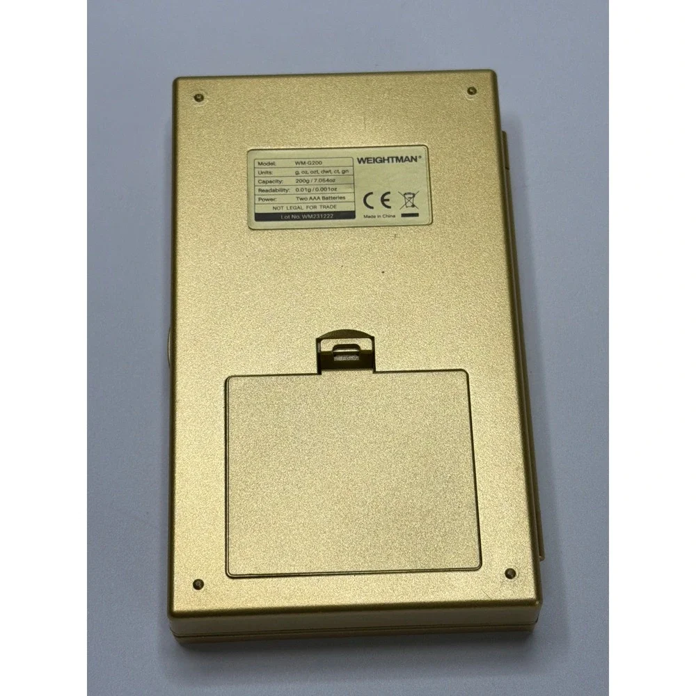 Weightman WM-G200 Digital‎ Pocket Scale 200g x 0.01g Gold Jewelry Precision Gram